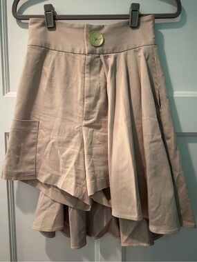 Project Runway x Marquise Foster Asymmetrical Khaki Skort